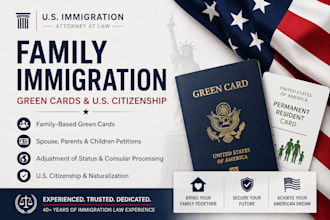 help with family immigration, green cards and US citizenship
