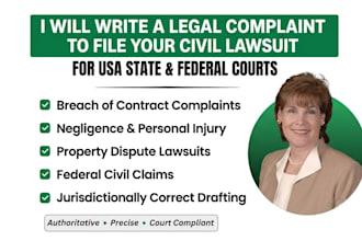 write a legal complaint to file your civil lawsuit