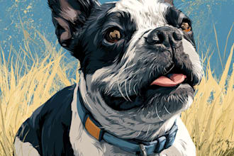 draw your beloved pet into a fun vector art cartoon