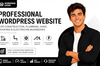 design construction,plumbing,hvac,roofing,electrician wordpress website design