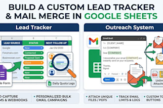 build a custom lead tracker and mail merge in google sheets