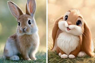 draw pet portrait into cartoon disney