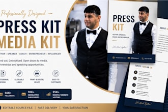 design professional press kit media kit epk and one sheet for artists and bands