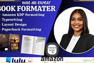 do paperback formatting book layout design amazon KDP formatting and typesetting