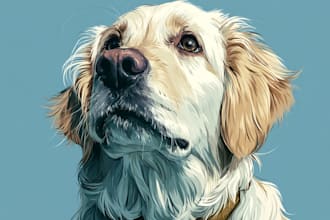 draw your dog or any pets into cartoon