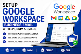 set up google workspace business email with spf dkim and dmarc