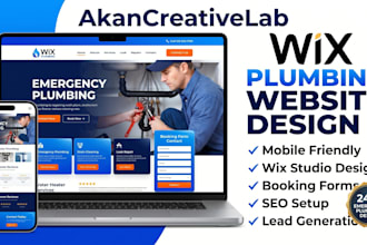 design wix plumbing website for wix plumbing company and wix plumber se