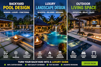 design your luxury backyard, pool and landscape