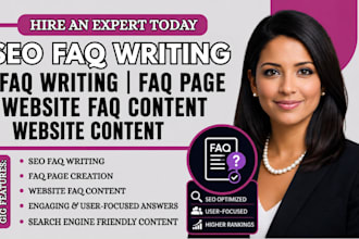 write seo faq, faq writing, faq page, website content, website faq content