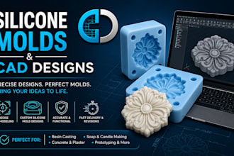 design and create custom silicone molds for resin, candles, soap and casting