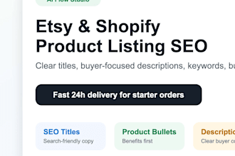 optimize your etsy shopify product listing