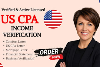 sign US CPA letter income verification letter comfort letter