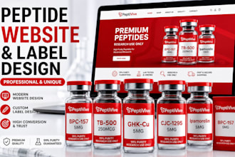do product label design, label packaging design, peptide label design