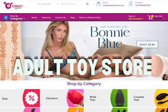 do 7figure adult shopify store, responsive lingerie, adult toy website, debutify
