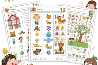 design fun and educational kids worksheets for teachers