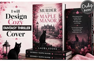 design cozy mystery book covers and illustrated fiction art