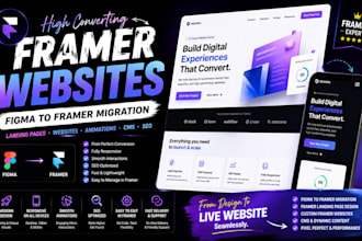 build framer website design figma to framer migration and landing page UI design
