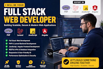build a business website with laravel and angular