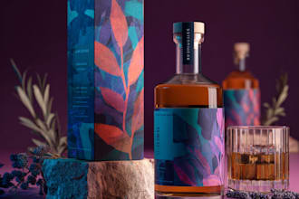 design luxury product packaging, box and label design