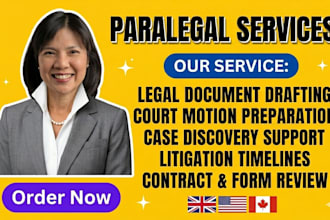 provide professional paralegal services for your case
