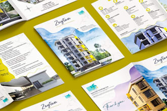 design real estate company sales digital commercial brochure flyer presentation