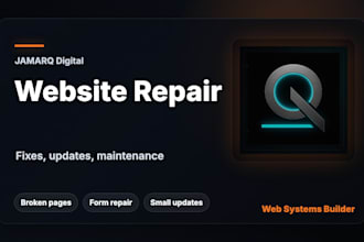 repair website problems and make updates