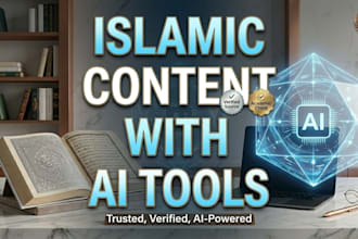 research and create authentic islamic content using ai
