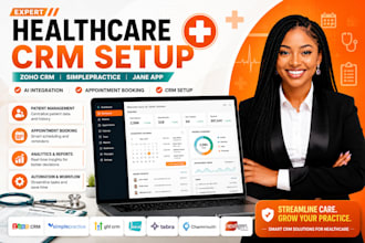 healthcare CRM ai  zoho CRM, simplepractice, jane app tebra, charmhealth nextgen