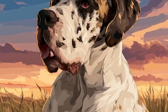 draw your dog or any pets into cartoon