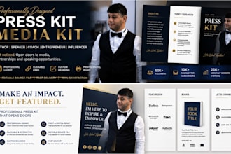 do an epk artist press kit media kit and one sheet for musicians and influencers