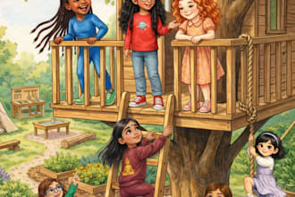 draw children book illustration and storybook illustration