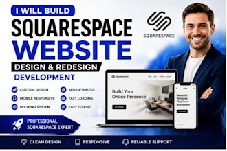 build squarespace website design, redesign squarespace website development