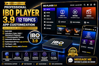 professionally customize your white label ibo player 3 9 app premium branding