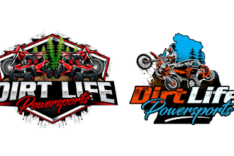 create your creative unique dirt bike logo within 20 hours