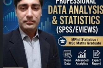 do statistical data analysis and reporting using spss, excel and eviews