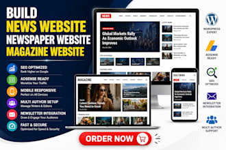 build news website newspaper website magazine website in wordpress