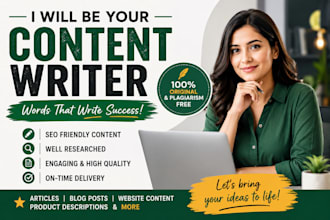 write unique, original, and SEO friendly content