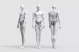 design custom bjd boy ball joint doll 3d print models