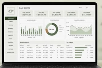 design editable invoice, budget, price list, excel vba, google sheets templates