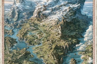 draw a custom map for fantasy, scifi, book or boardgame