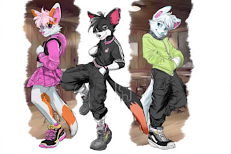 draw furry illustration , fursona, furry pfp, furry oc and anthro art
