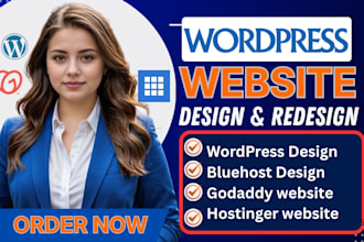 wordpress website design on bluehost siteground godaddy ionos website