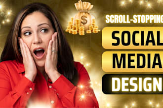 design attractive youtube thumbnail, facebook ads, tiktok and instagram post