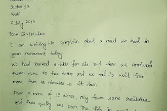 write professional handwritten notes letters in english