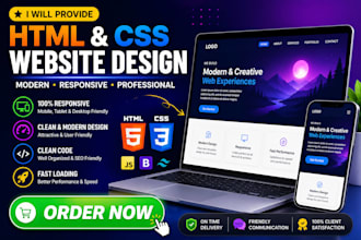 turn your ideas into a clean HTML website design