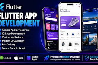 build a custom flutter mobile app for android and ios from scratch