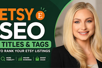 do etsy SEO for titles and tags to rank etsy shop listing