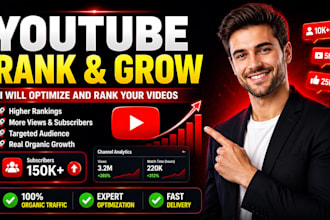 youtube video SEO optimization, ranking, and organic growth service