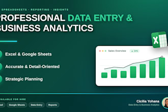 be your business data analyst for strategic planning
