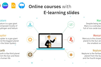 design elearning online course presentation for coaches on google slides